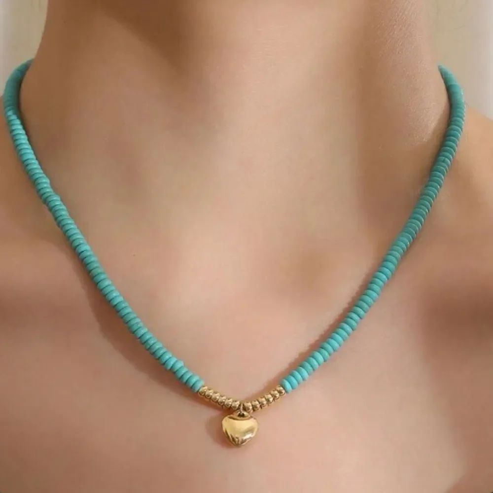 boho summer beaded necklace A532
